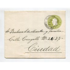 ARGENTINA ENTERO POSTAL GJ SZC-14B-14-C SOBRE CARTA CIRCULADO U$ 30